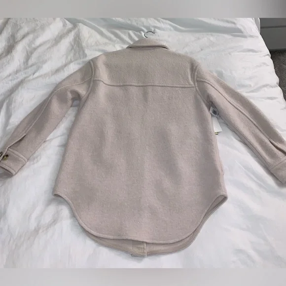 Aritzia Ganna Shirt Jacket Heather Bone - Picture 4 of 6